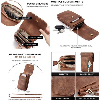 Leather Small Cross Body Bags for Women