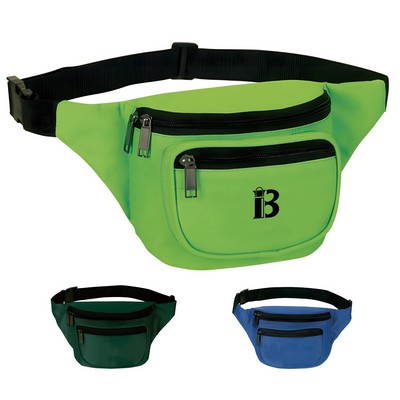 Oxford 3-Zip Fanny Pack Waist Bag