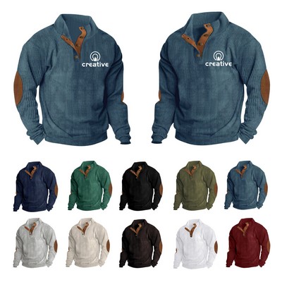Men's Fashion Vintage Corduroy Sweatshirts Tops
