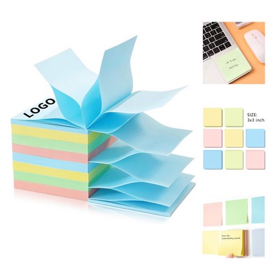 3" x 3" 80 Sheets Refills Pastel Colors Pop Up Sticky Self-Stick Notes Pads