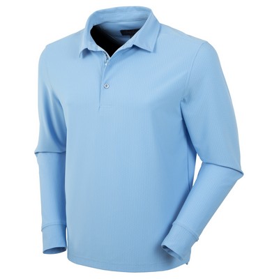 Bobby Jones Men's Performance Balata Print L/S Polo Shirt