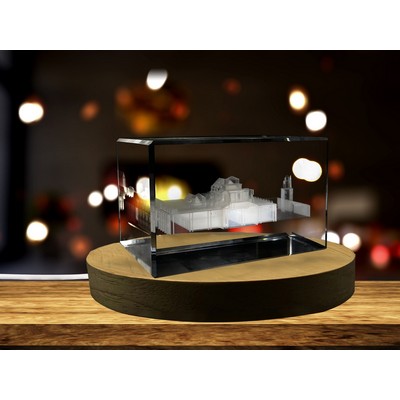 Mosque Cathedral of Córdoba 3D Engraved Crystal Award Souvenir w/LED Base