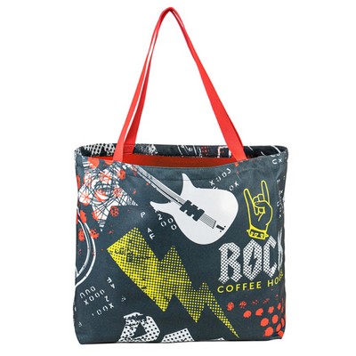 Wide Bottom Gusset Tote - Large