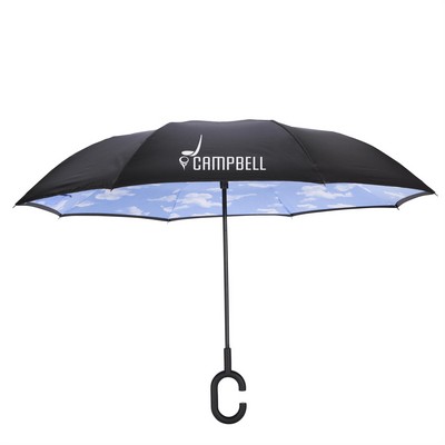 Shed Rain™ UnbelievaBrella® 48" Reverse-Close Manual Stick Umbrella (Prints)