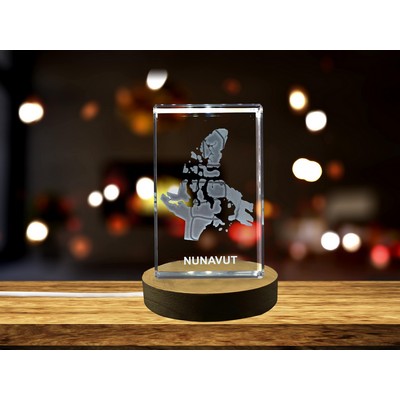Nunavut 3D Engraved Crystal Trophy Award