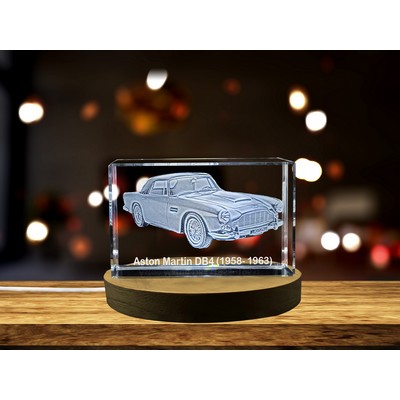 Aston Martin 1-77 3D Engraved Crystal Trophy Award - Tribute for Car Collectors