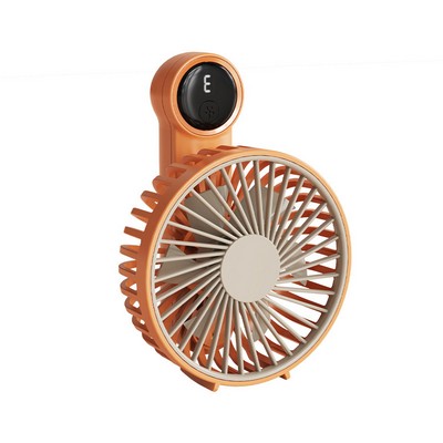 Handheld Fan, Portable Fan, 1200mAh USB Rechargeable Personal Fan, LCD Digital Display