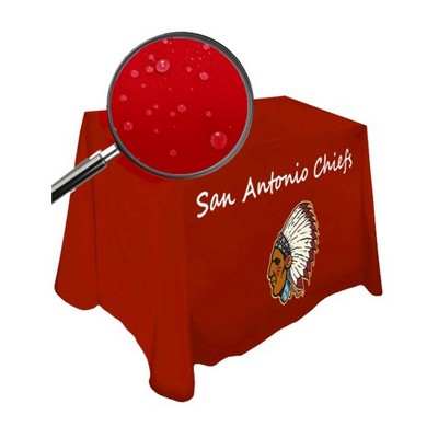 4' Custom Printed Liquid Repellent Table Throw - Front Panel Print