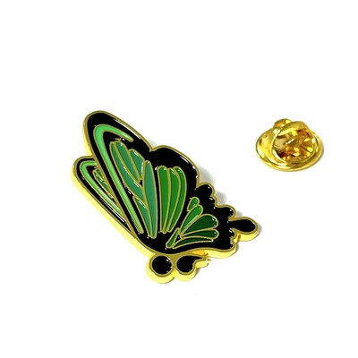 Enamel Butterfly Lapel Pin with Rubber Clutch