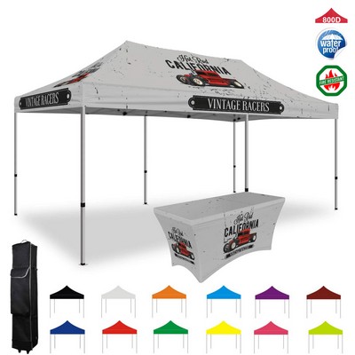 20x10 Tent Full Digital Print with 6' stretch table cover
