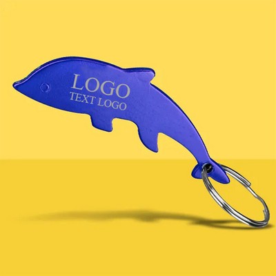 Aluminum Dolphin-Shaped Bottle Opener Key Holder