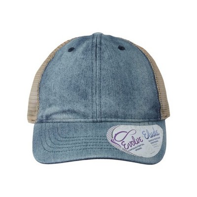 Infinity Her™ Daisy Women's Denim Ponytail Cap w/Mesh Back