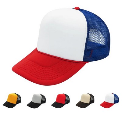 Nissun 5 Panel Foam Trucker Cap w/Slip Colors