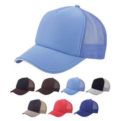 Nissun 5 Panel Trucker Cap w/Sandwich Bill