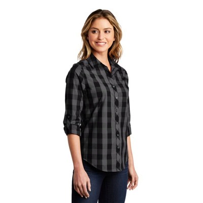 Port Authority Ladies Everyday Plaid Shirt.