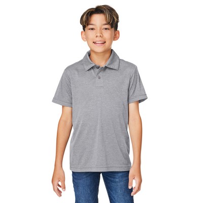 Team 365 Youth Zone Sonic Heather Performance Short Sleeve Polo Shirt