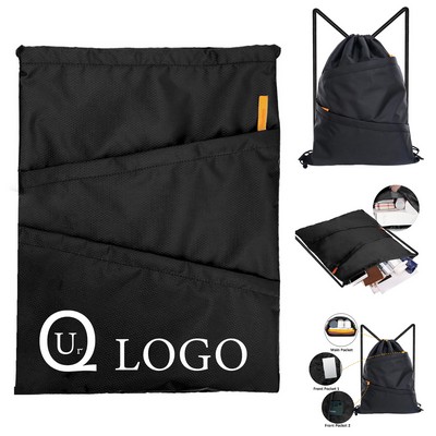 16.54X19.29" Oxford Fabric Drawstring Backpack