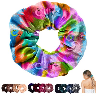 Full Color Velet Hair Scrunchie Elastic Hair Tie