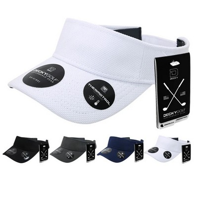 Decky Pique Pattern Golf Sport Sun Visor