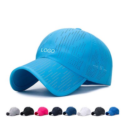 Summer Laser Cut Mesh Breathable Sports Baseball Cap