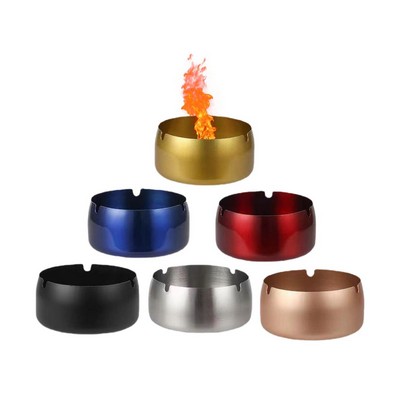 Deluxe Stainless Steel Round Ashtray