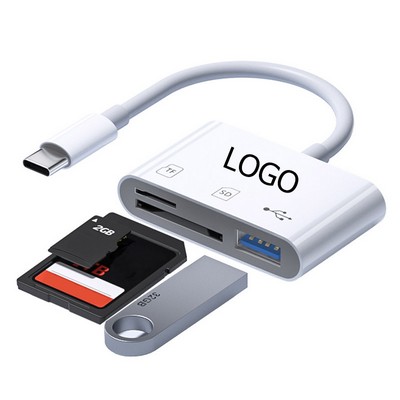 3-in-1 Multi-Function High Speed Data Transfer Smartphone Card Reader
