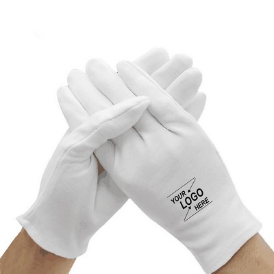 Premium White Cotton Work Gloves 100% Soft Material