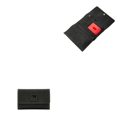Dooney & Bourke Black Florentine Flap Wallet