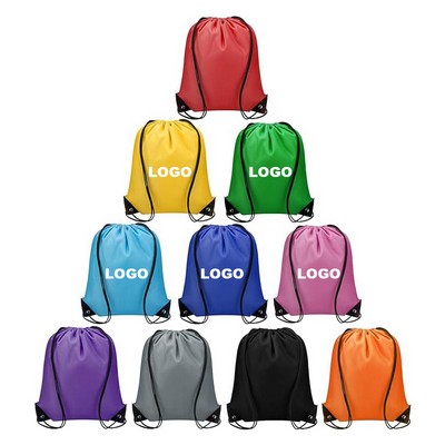 Custom Sports Polyester Drawstring Backpack Bags Sack Pack Cinch