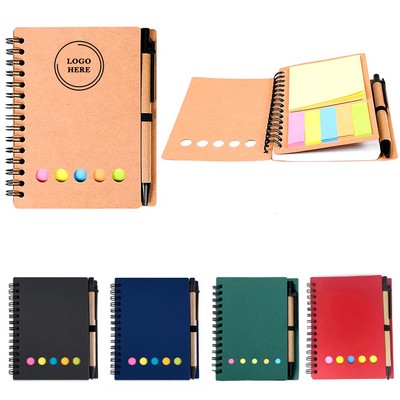 Kraft Paper Notebook with Sticky Note