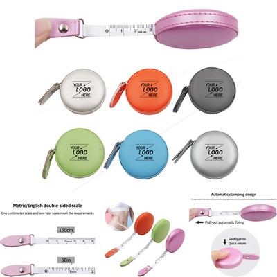 60" Dual Sided Retractable Measuring Tape with Push Button