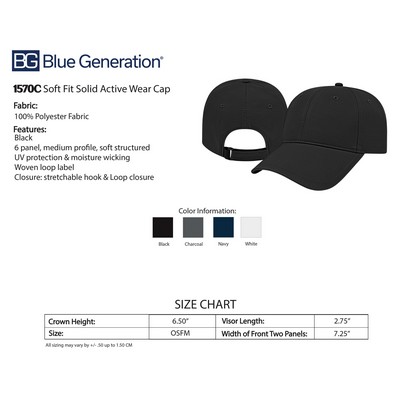 Soft Fit Solid Active Wear Cap