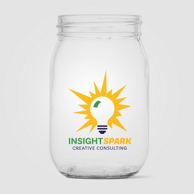 Root Jar Glass - 16 oz. - Full-Color Inkjet