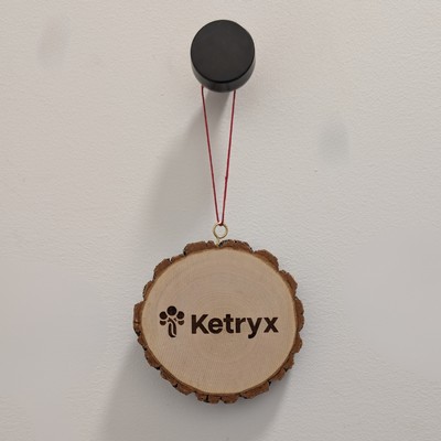 Wood Disc Ornament | Bark Edge | Rustic Accent | Laser-Engravable