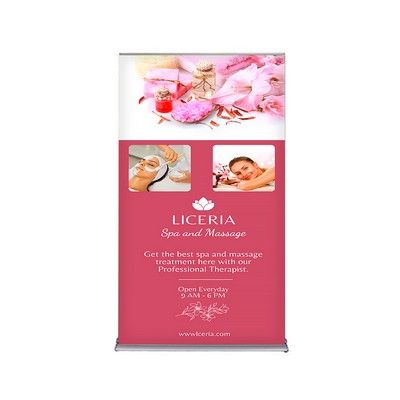 48"W x 80"H Monza Trak Retractable Banner Stand, Hardware Only