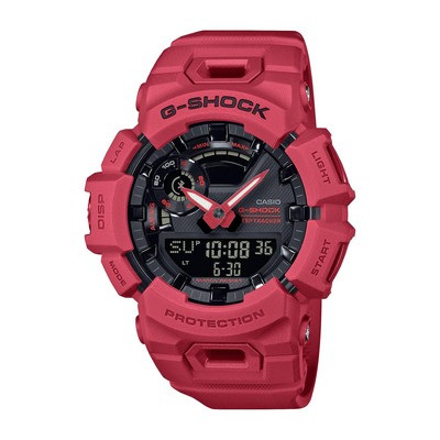 G-Shock Mens Burning Red Resin Watch Black Dial