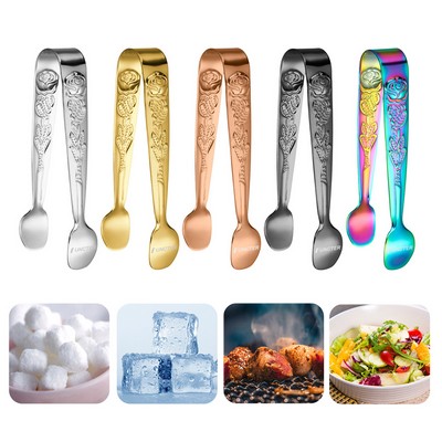 4.1" L Stainless Steel Mini Serving Tongs Ice Clip