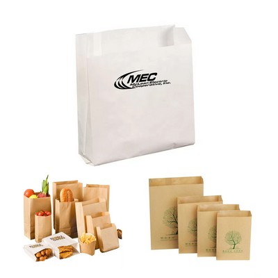 Custom Compostable Food Grade Paper Bag(5.9"L x 3.5"W x 11"H)