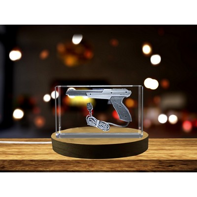 Retro Revolution 1984 Game Controller 3D Engraved Crystal w/LED Base