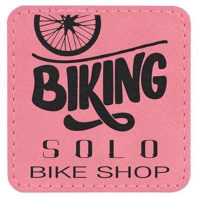 Square Leatherette Patch with Adhesive