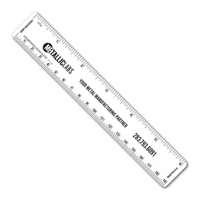 6" Flexible PVC Ruler with Tinner Circumference Scales