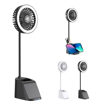 Wireless Charge Fan with LED Light