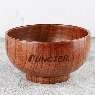 20 oz. Jujube Wood Rice Bowl & Salad Bowl - Customizable Option