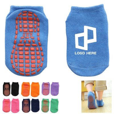 Kids Trampoline Socks W/ Anti-Slip Bottom