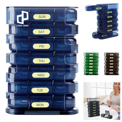 Stackable Pill Box Organizers For 7 Days