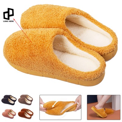 Plush Slippers W/ Thick Sole