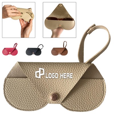 7.8 x 3.54" Travel Leather Case W/ Wrist Strap