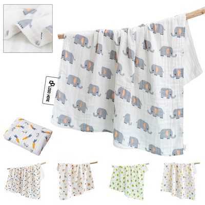 Lightweight Cotton Jacquard Toddler Blanket