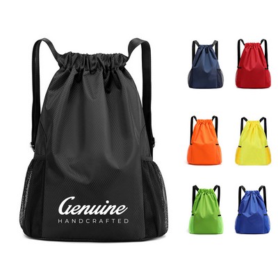 Leisure Water-repellent Drawstring Backpack