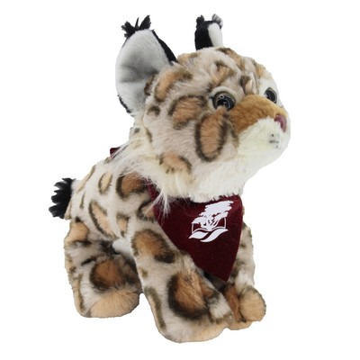 8" Mini Cuddlekin Bobcat with bandana OC